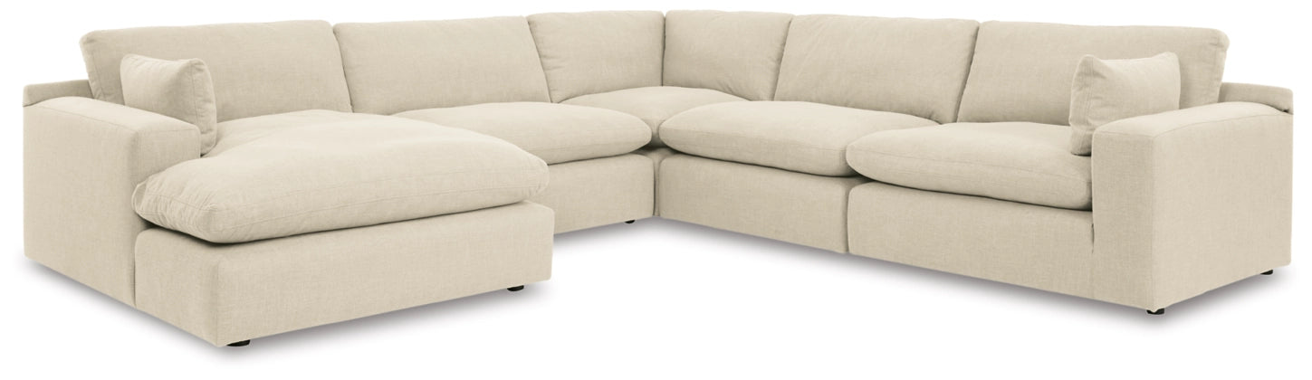 Elyza 5-Piece  LAF Sectional with Chaise