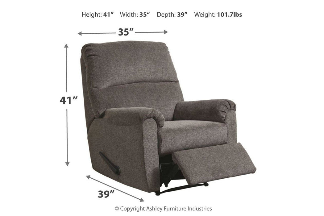 Nerviano Gray Recliner - Lara Furniture