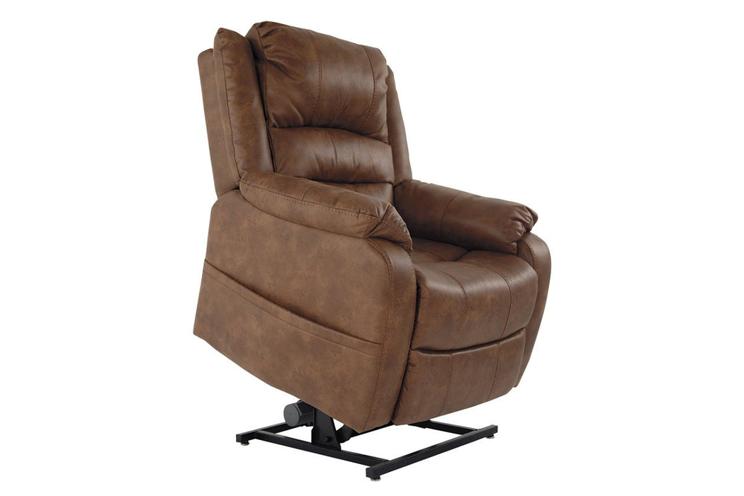 Yandel Saddle Power Lift Recliner - Lara Furniture