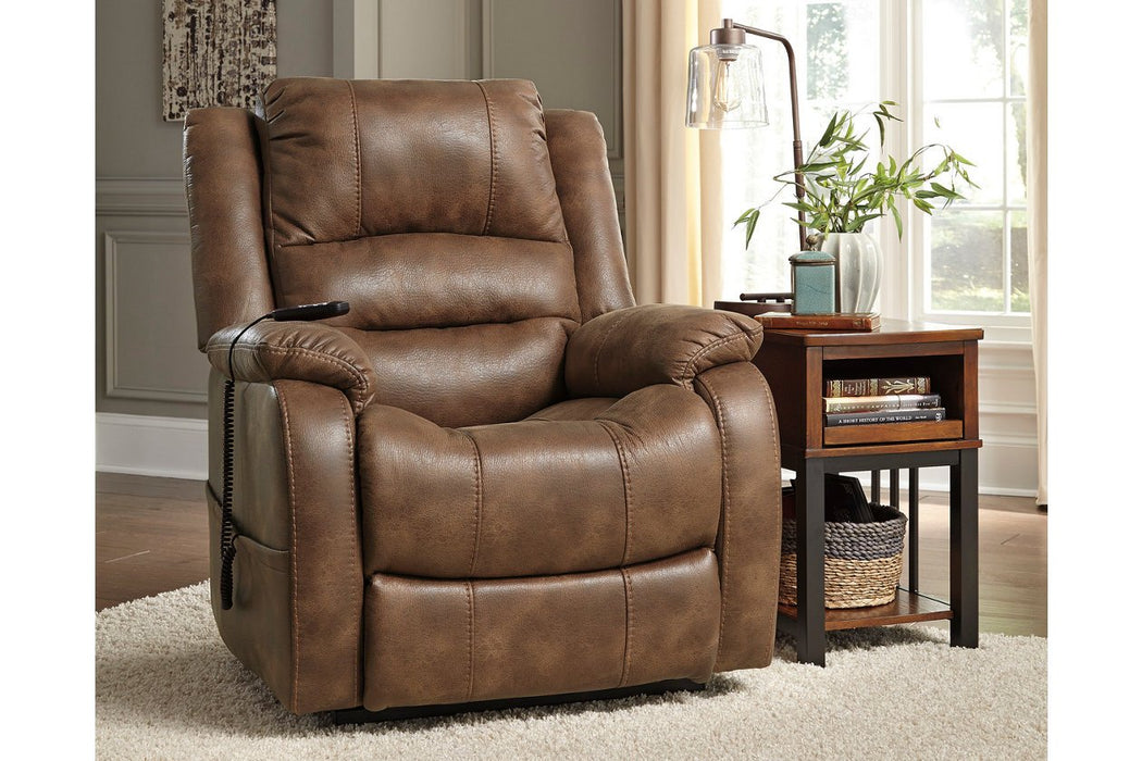 Yandel Saddle Power Lift Recliner - Lara Furniture