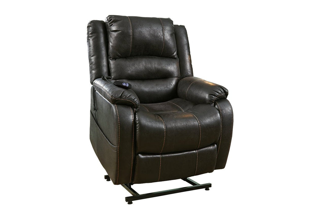 Yandel Black Power Lift Recliner - Lara Furniture