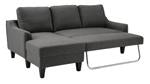 Jarreau Gray Sofa Chaise Sleeper - Lara Furniture