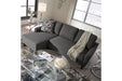 Jarreau Gray Sofa Chaise Sleeper - Lara Furniture