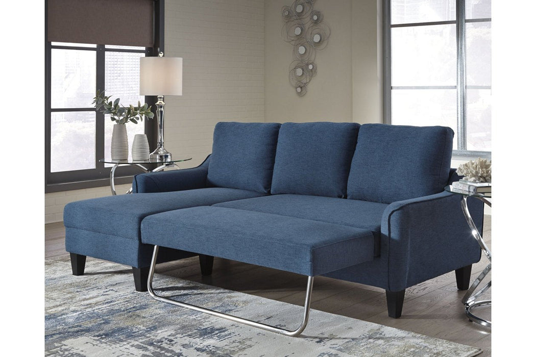 Jarreau Blue Sofa Chaise Sleeper - Lara Furniture