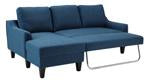 Jarreau Blue Sofa Chaise Sleeper - Lara Furniture