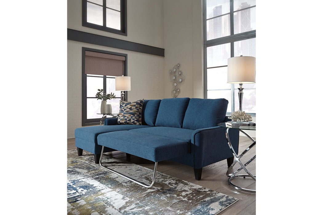 Jarreau Blue Sofa Chaise Sleeper - Lara Furniture