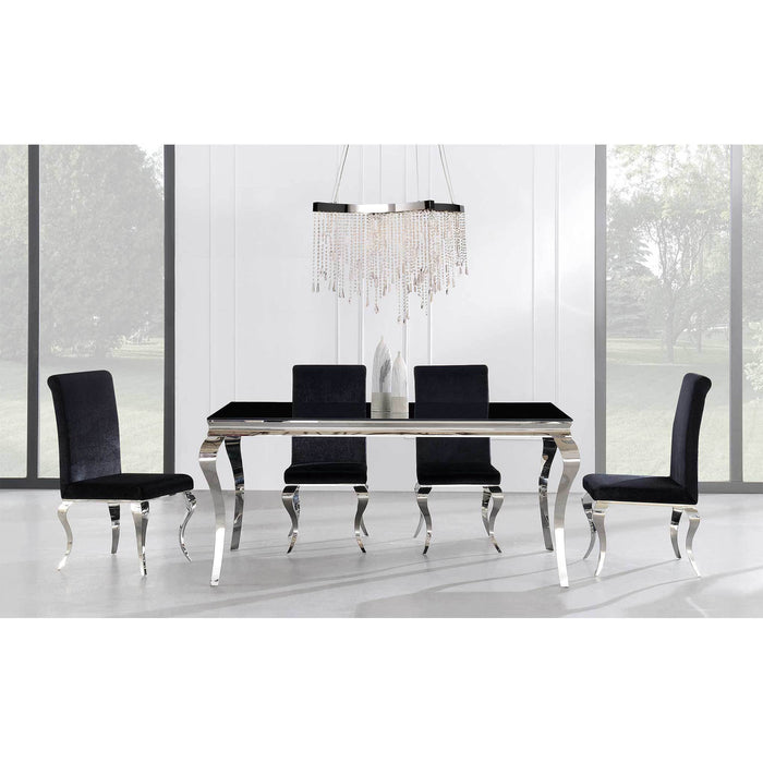 [SPECIAL] Fabiola Black Glass Dining Set