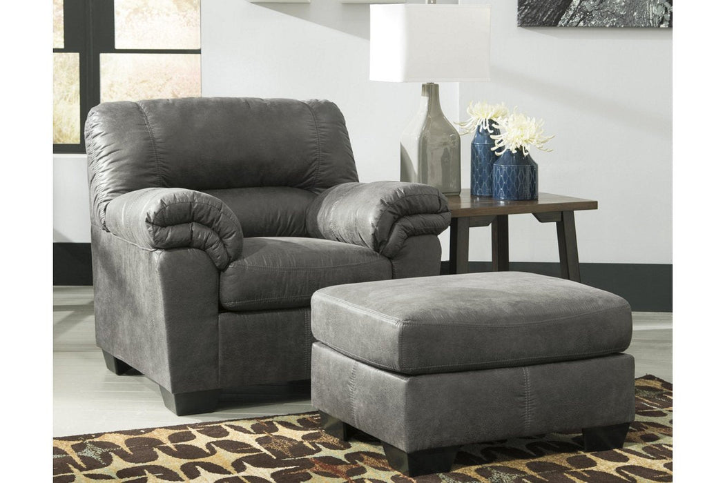 Bladen Slate Chair Ottoman - Lara Furniture