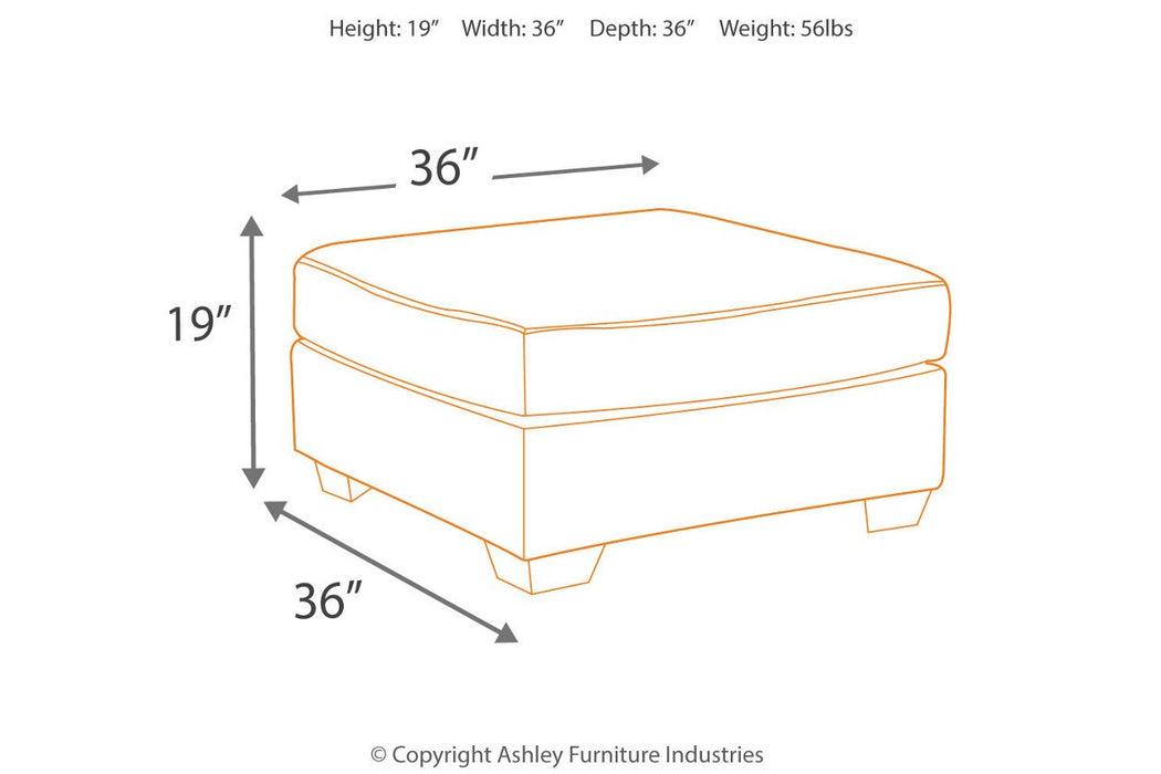 Bladen Slate Oversized Ottoman - Lara Furniture