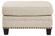 Claredon Linen Ottoman - Lara Furniture