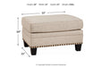 Claredon Linen Ottoman - Lara Furniture