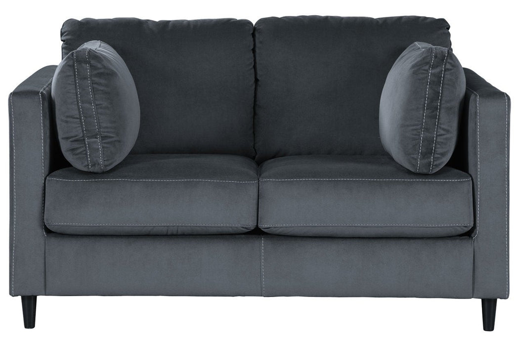 Kennewick Shadow Loveseat - Lara Furniture