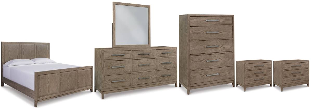 Chrestner Gray Panel Bedroom Set