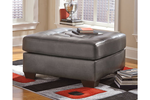 Alliston Gray Oversized Accent Ottoman - Lara Furniture