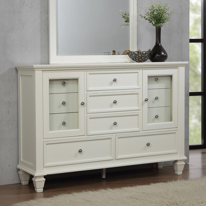 Sandy Beach 11-drawer Rectangular Dresser White