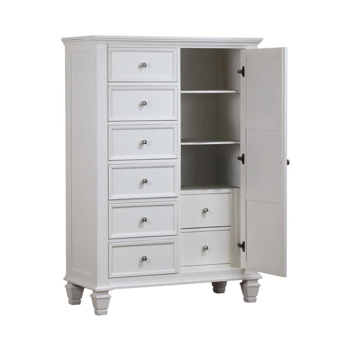 Sandy Beach 8-drawer Man's Chest Storage WhiteSandy Beach Man’s Chest with Concealed Storage Black