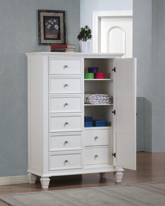 Sandy Beach 8-drawer Man's Chest Storage WhiteSandy Beach Man’s Chest with Concealed Storage Black