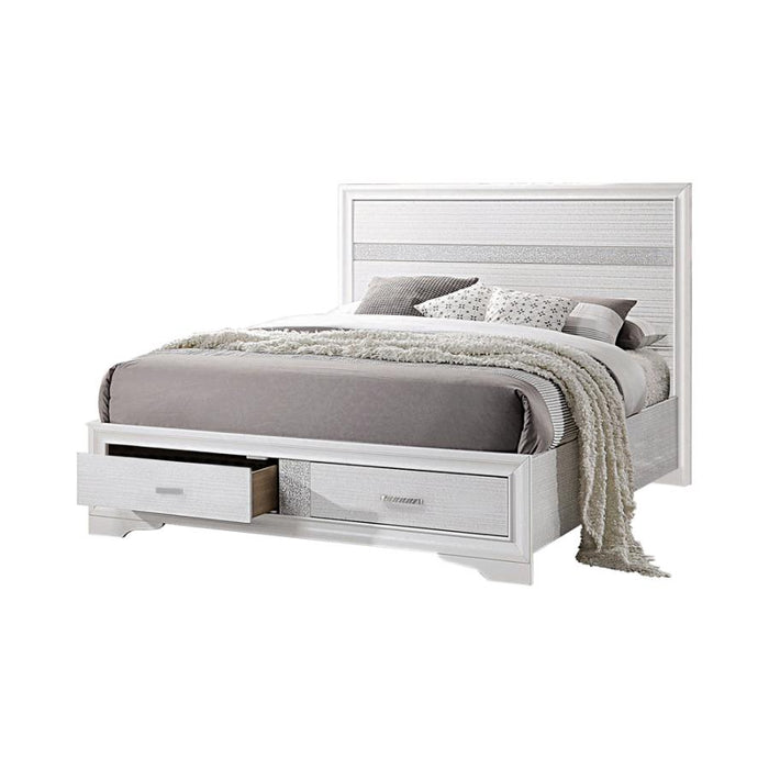 Miranda King 2-drawer Storage Bed White