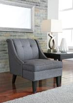 Calion Gunmetal Accent Chair - Lara Furniture