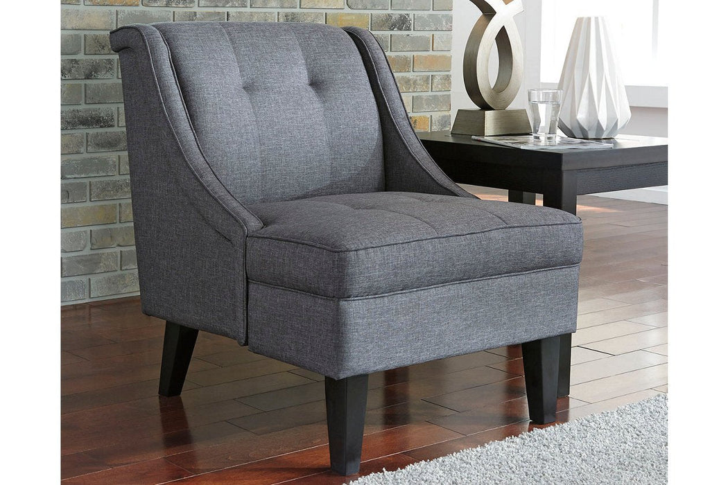 Calion Gunmetal Accent Chair - Lara Furniture