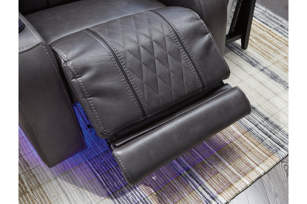 Composer Gray Power Recliner - Lara Furniture