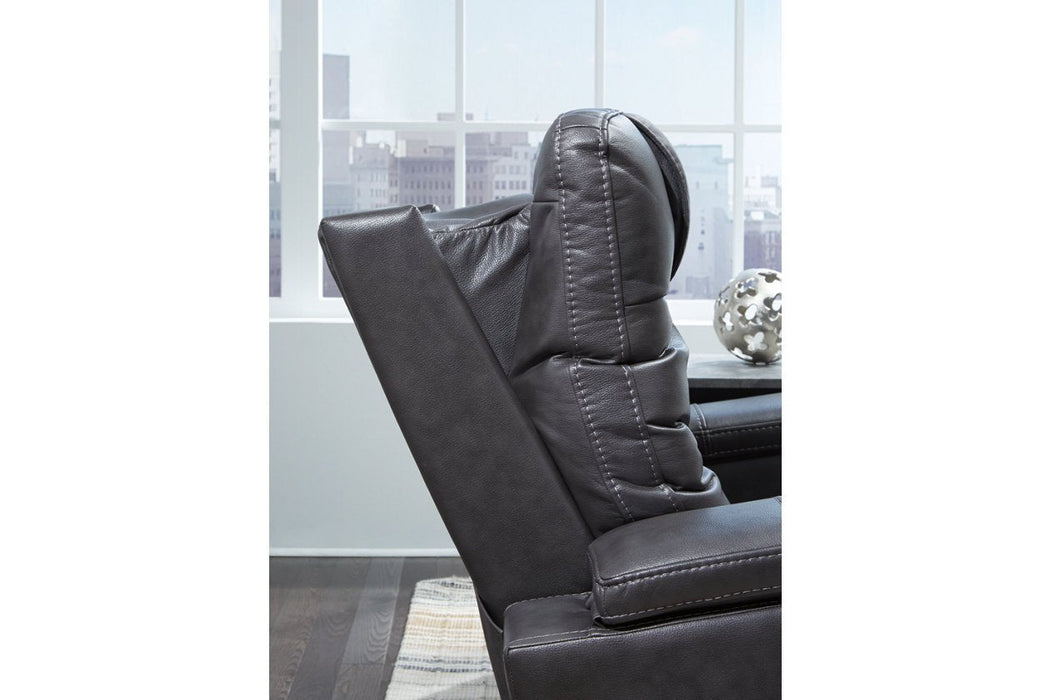 Composer Gray Power Recliner - Lara Furniture