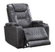 Composer Gray Power Recliner - Lara Furniture