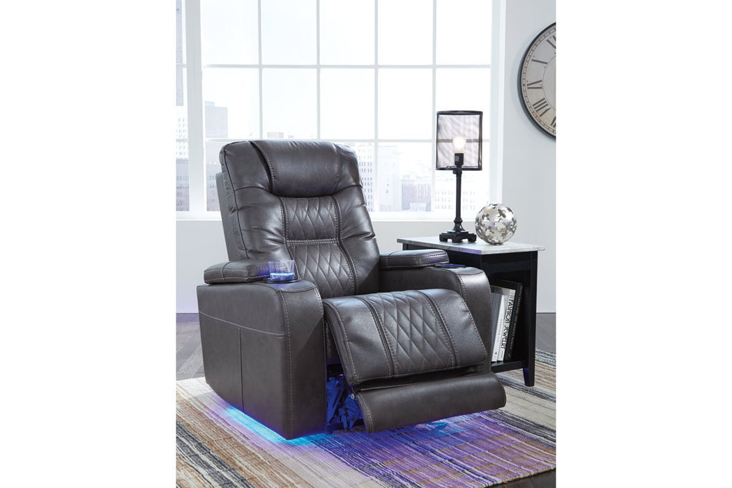 Composer Gray Power Recliner - Lara Furniture