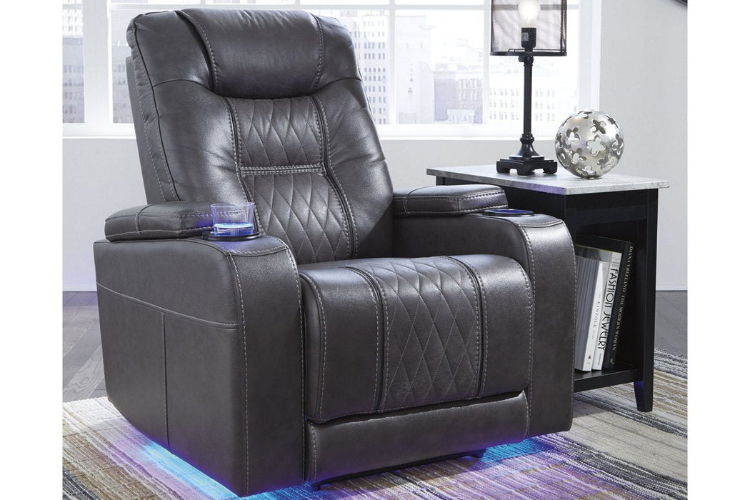 Composer Gray Power Recliner - Lara Furniture