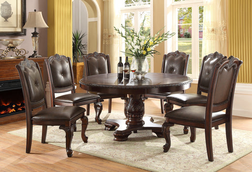 1211 Vesper Round Marble Dining Room Set