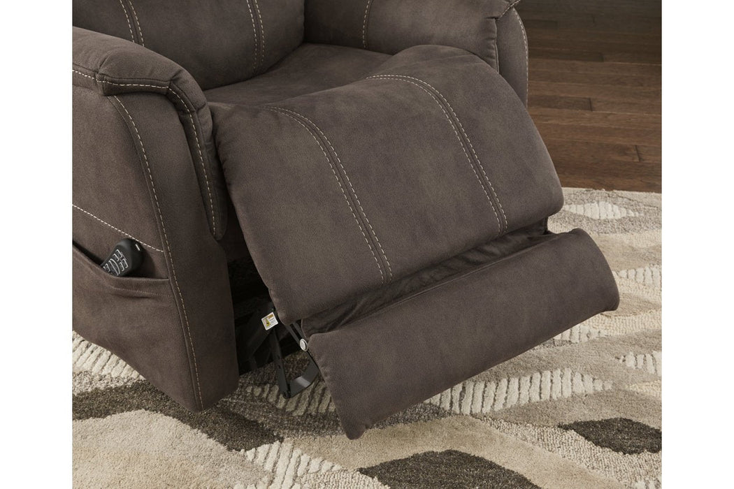 Ballister Espresso Power Lift Recliner - Lara Furniture