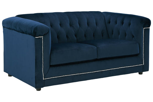 Josanna Navy Loveseat - Lara Furniture