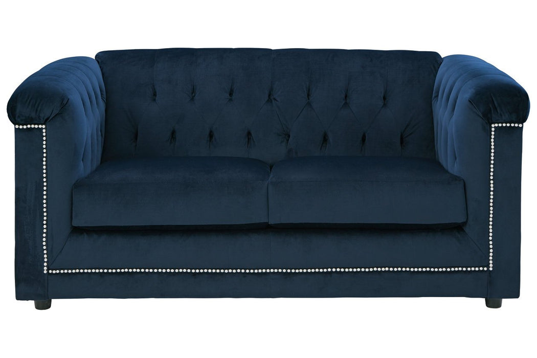 Josanna Navy Loveseat - Lara Furniture