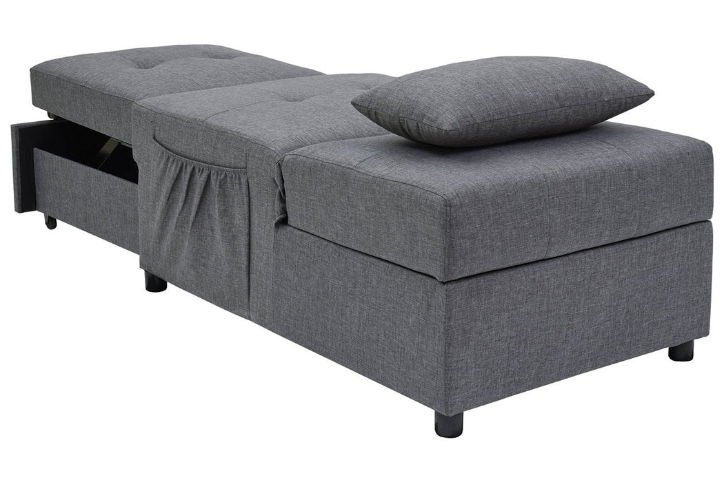 Thrall Gray Single Seat Pop Up Sleeper - Lara Furniture