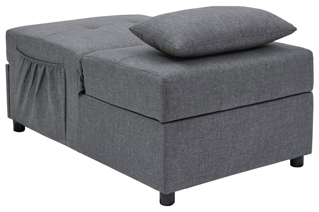 Thrall Gray Single Seat Pop Up Sleeper - Lara Furniture