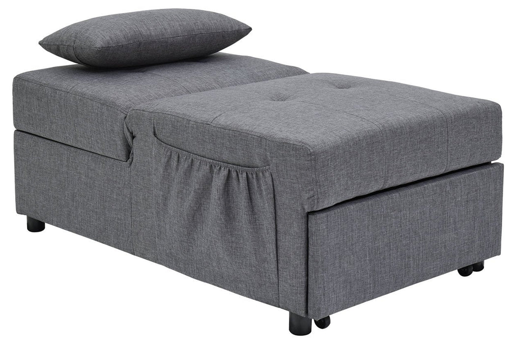 Thrall Gray Single Seat Pop Up Sleeper - Lara Furniture