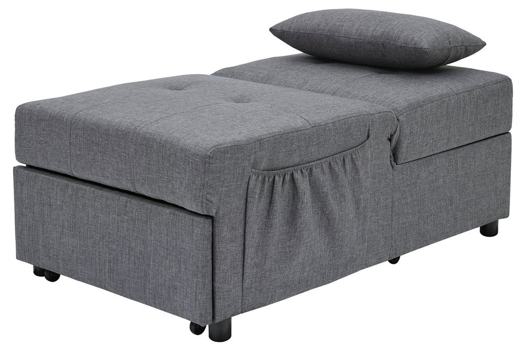 Thrall Gray Single Seat Pop Up Sleeper - Lara Furniture