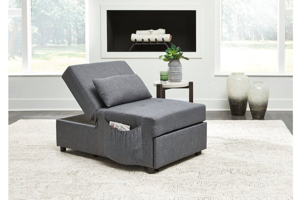 Thrall Gray Single Seat Pop Up Sleeper - Lara Furniture