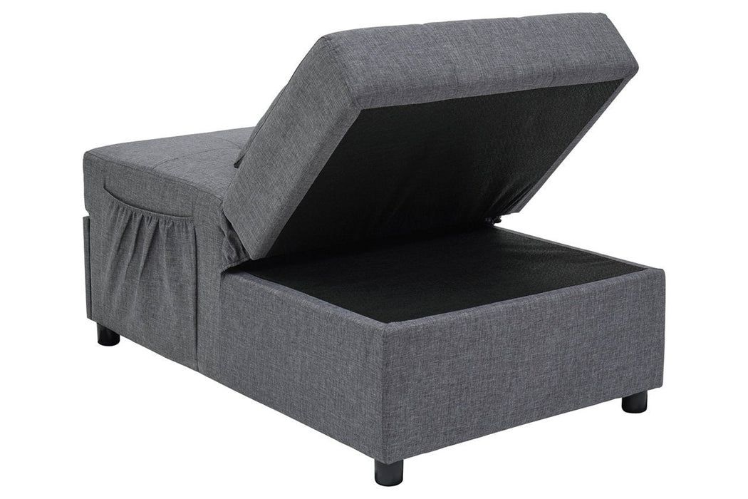 Thrall Gray Single Seat Pop Up Sleeper - Lara Furniture