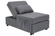 Thrall Gray Single Seat Pop Up Sleeper - Lara Furniture