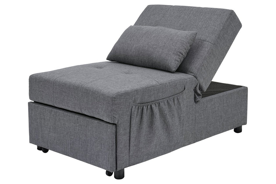 Thrall Gray Single Seat Pop Up Sleeper - Lara Furniture