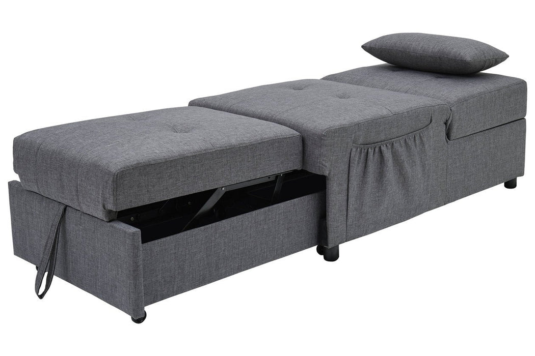 Thrall Gray Single Seat Pop Up Sleeper - Lara Furniture