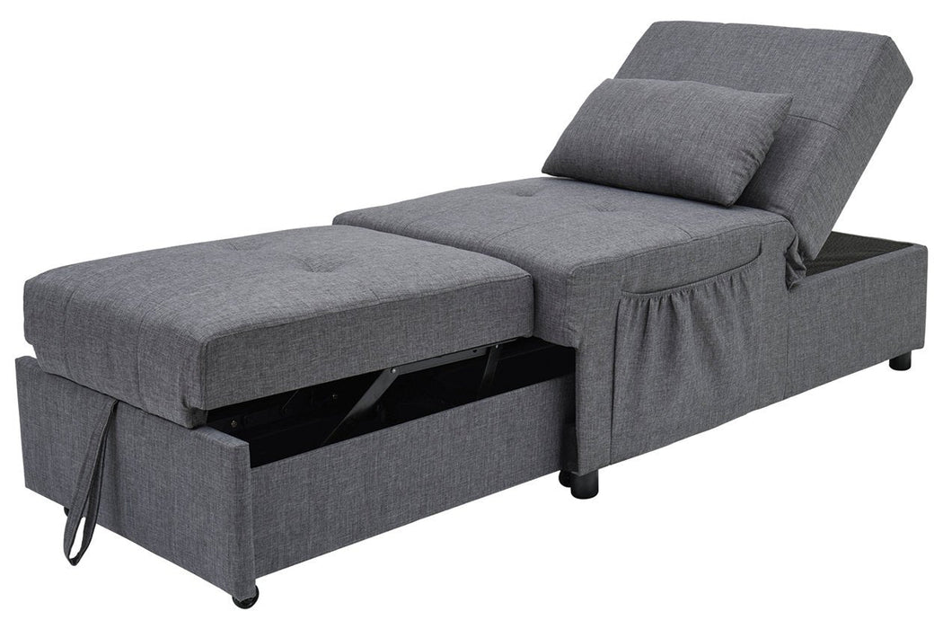 Thrall Gray Single Seat Pop Up Sleeper - Lara Furniture