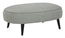 Hollyann Gray Oversized Accent Ottoman - Lara Furniture