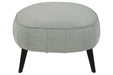 Hollyann Gray Oversized Accent Ottoman - Lara Furniture