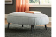 Hollyann Gray Oversized Accent Ottoman - Lara Furniture