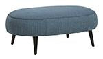 Hollyann Blue Oversized Accent Ottoman - Lara Furniture