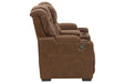 Owner's Box Thyme Power Reclining Loveseat with Console - Lara Furniture