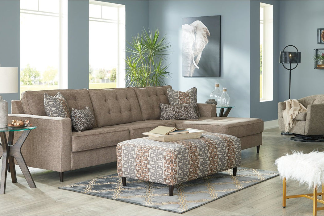 Flintshire Auburn Oversized Accent Ottoman - Lara Furniture