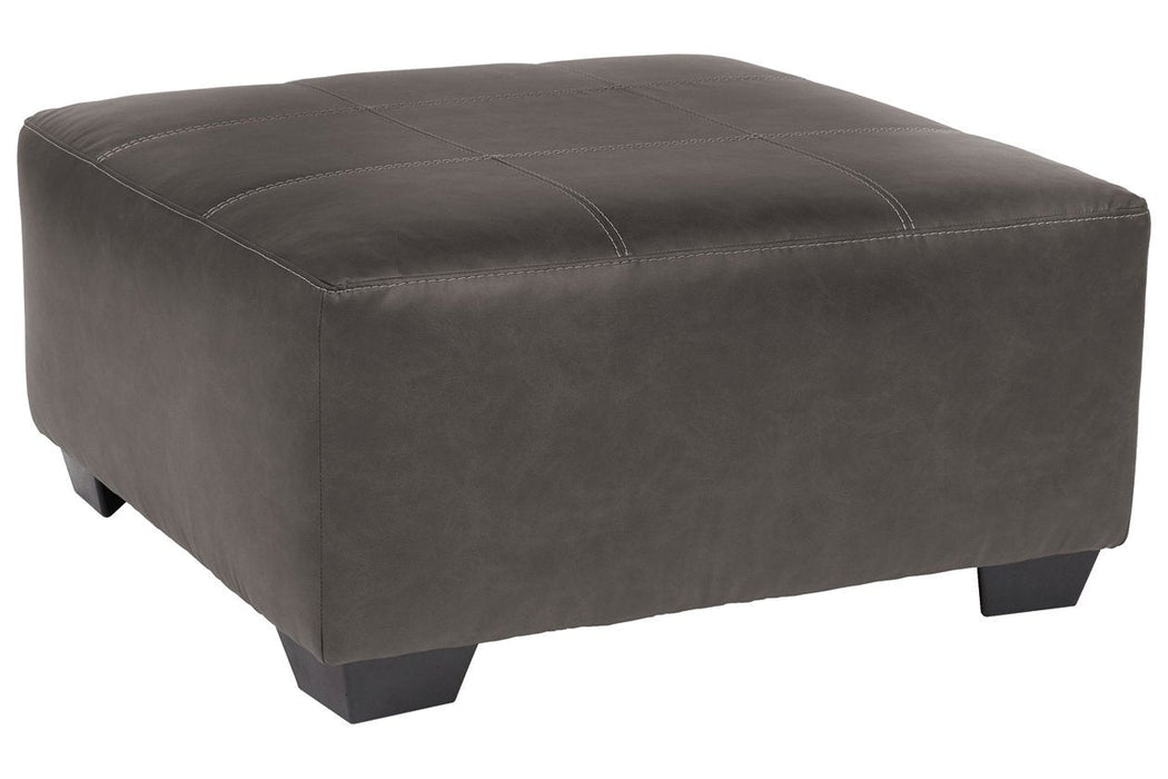 Aberton Gray Oversized Accent Ottoman - Lara Furniture